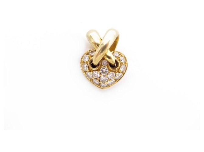 Other jewelry CHAUMET PENDANT MINI HEART LINKS YELLOW GOLD DIAMONDS GOLD DIAMONDS PENDANT Golden  ref.311114
