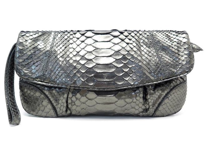 NEW GERARD DAREL HAND BAG PYTHON BRONZE LEATHER HAND BAG POUCH Exotic leather  ref.311123