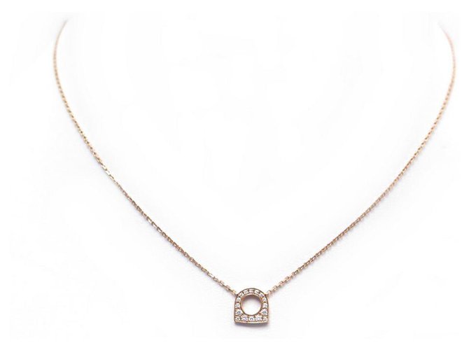 GRI GRI FRED MINI SUCCESS NECKLACE IN ROSE GOLD 18K 16 GOLD NECKLACE DIAMONDS Golden Pink gold  ref.311127