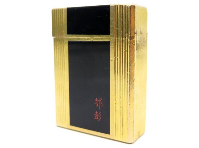 MAIS CLARO ST DUPONT GOLD PLATE CHINESE LACQUER SÍMBOLOS CHINESE LACQUER MAIS CLARO Dourado Banhado a ouro  ref.311209