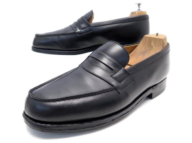 FABRICAÇÃO DE SAPATOS JM WESTON LOAFERS 180 7.5D 41.5 Sapatos de couro preto  ref.311300