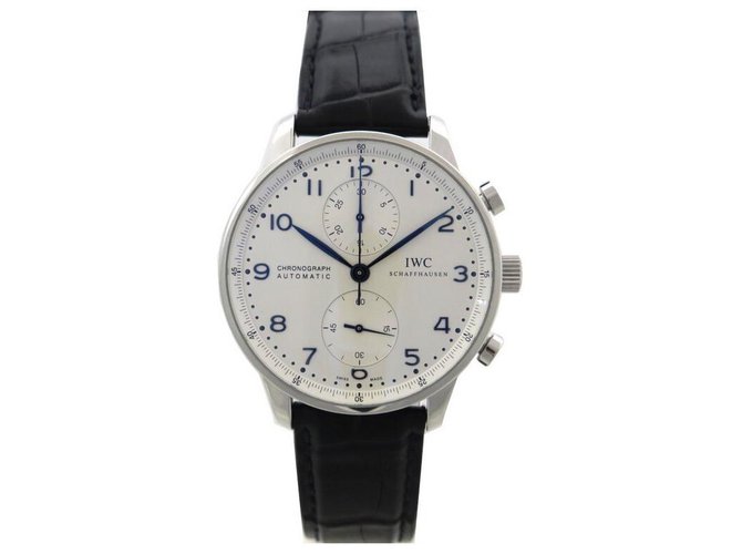 NEW IWC PORTUGUESE IW WATCH371446 automatic 40 MM CHRONOGRAPH + CASE Silvery  ref.311318
