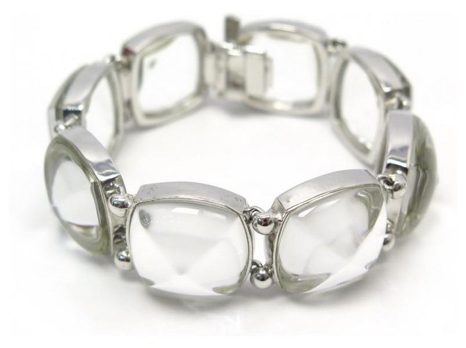 BACCARAT MEDICIS T BRACELET19 IN CRYSTAL AND SILVER + CRYSTAL SILVER JEWEL BOX  ref.311320