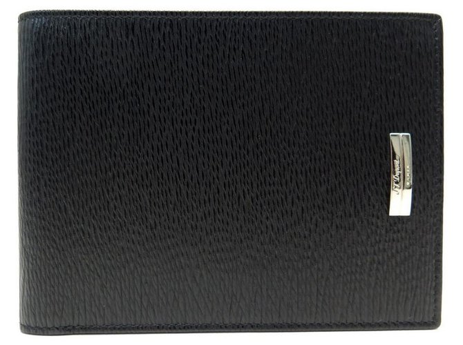 CARTERA ST DUPONT DE CUERO NEGRO CARTERA DE CUERO NEGRO PORTA TARJETAS  ref.311341