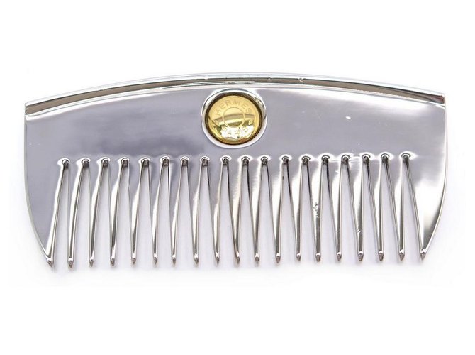 Hermès NEW COMB HERMES CLOU SELLIER IN SILVER TIN NEW TIN SILVER COMB HAIR Silvery  ref.311398