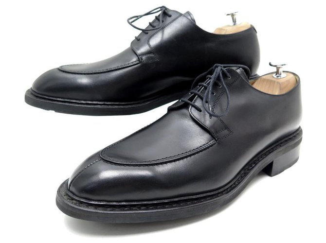 NEUF CHAUSSURES PARABOOT AVIGNON 7 41 DERBY CUIR NOIR BLACK LEATHER SHOES  ref.311587