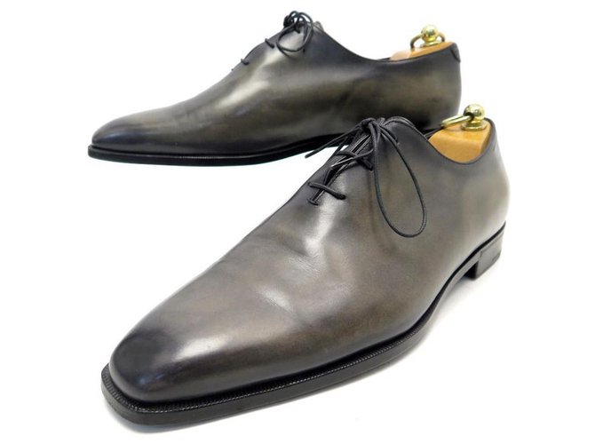 NUEVAS ZAPATOS BERLUTI RICHELIEU ALESSANDRO 9.5 43.5 zapatos de cuero marrón Castaño  ref.311617