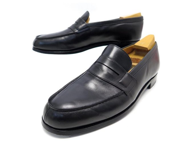 JM WESTON LOAFERS 180 9C 43 IN BLACK LEATHER + SHOES  ref.311710
