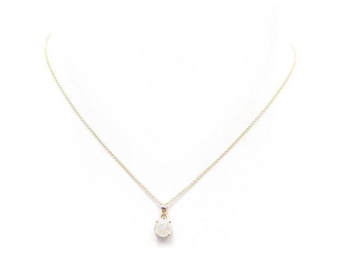 Autre Marque New Rose Gold Diamond Pendant Necklace 1 Ct Chain Guerin Yellow Golden Pink Ref 311926 Joli Closet - Rose Gold Necklace With Diamond Pendant