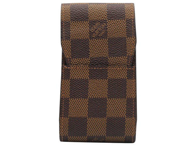 Louis Vuitton TABACCO HOLDER Brown Cloth  ref.312112