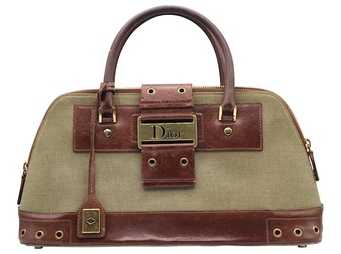 Christian Dior STREETCHIC GREEN PM Verde Couro  ref.312117