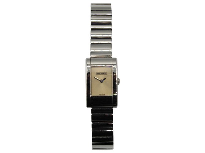 Boucheron Klassische Uhr Grau Metall  ref.312162
