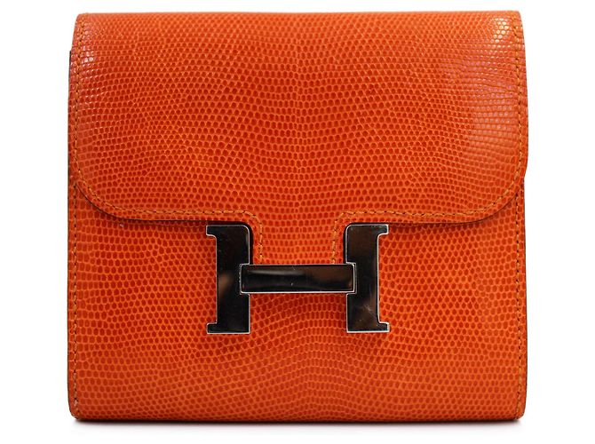Hermès Hermes Constance Wallet Orange Coral