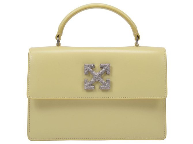 Off White Jitney 1.4 Bag in Yellow calf leather Leather ref.312170 - Joli  Closet
