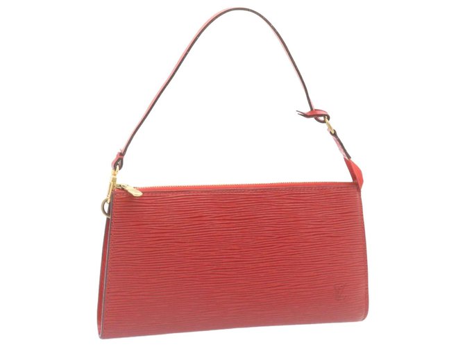 Louis Vuitton Pochette Accessoires Red Leather  ref.312183