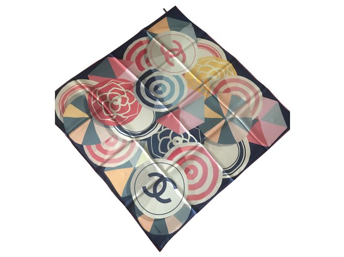 Chanel scarf Multiple colors Silk  ref.312205