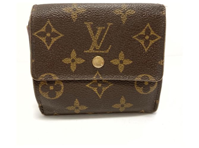 Louis Vuitton Porte-monnaie Brown Cloth  ref.312228