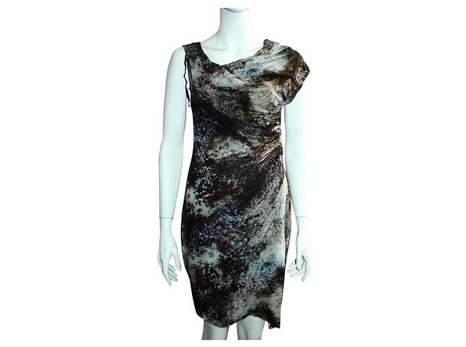 Vestido ajustado con fruncido de Helmut Lang Multicolor