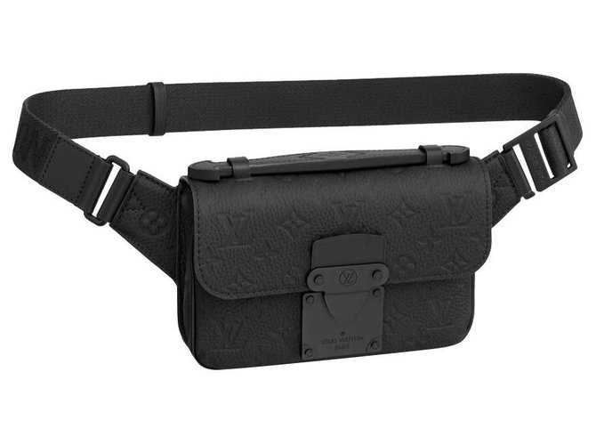 Louis Vuitton LV S Lock Slingbag schwarz Leder  ref.312414