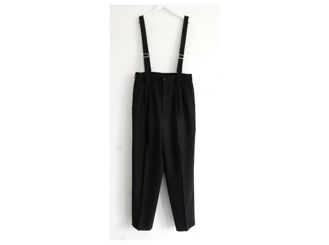 Comme Des Garcons Suspender Trousers Black Polyester  ref.312502