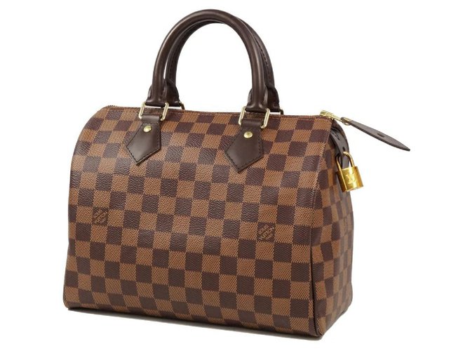 Speedy Louis Vuitton schnell 25 Damenhandtasche N.41532 Braun  ref.312508