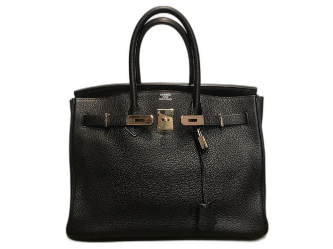 Birkin Hermès Handbags Black Leather  ref.312570