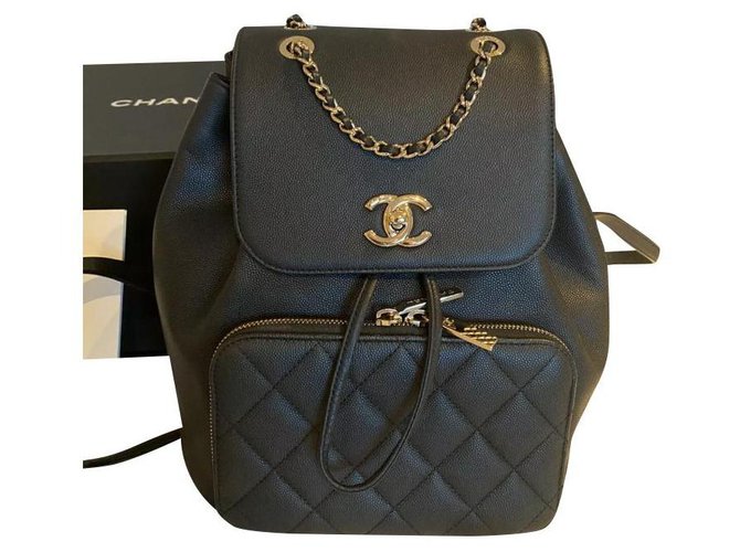 Very rare Chanel backpack Black Leather  ref.312620