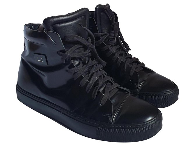 Acne sneakers Cuir Noir  ref.312641