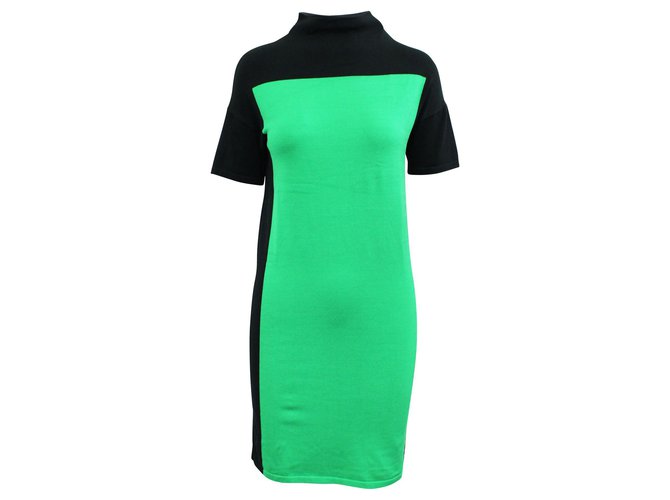 Calvin Klein Black and Green Dress  ref.312674