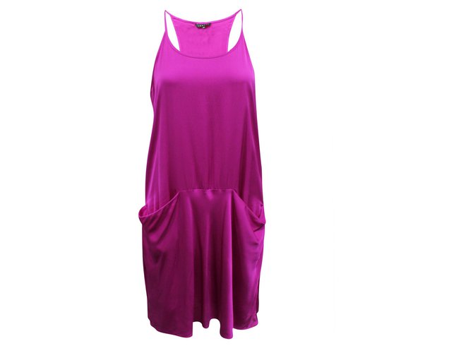 Theory Fuchsia Dress Pink Silk  ref.312774