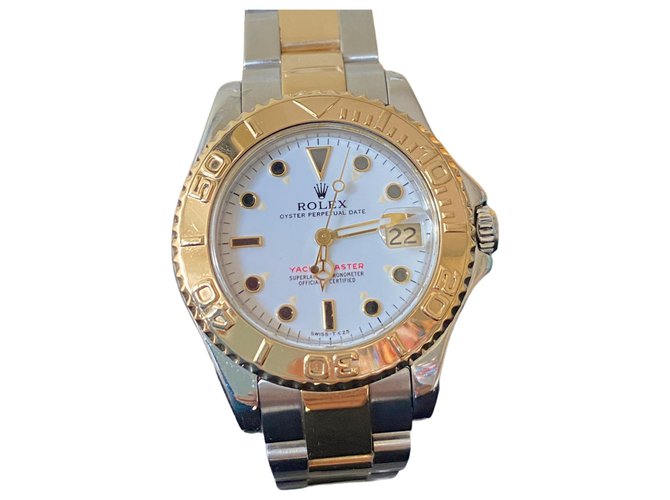 Rolex YACHT-MASTER 168623 Automatic Gold and Steel Silvery Yellow Yellow gold  ref.312827