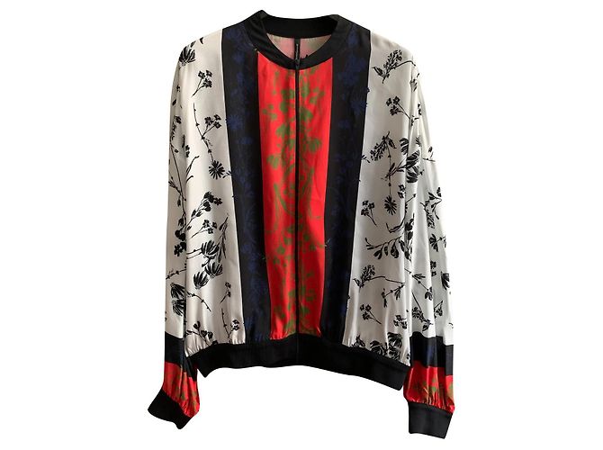 Pier Antonio Gaspari Printed viscose blouson Multiple colors