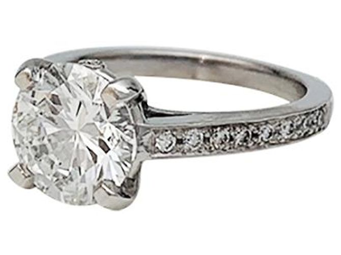 inconnue Anel de platina com diamante de 2,02 quilates - Certificado HRD