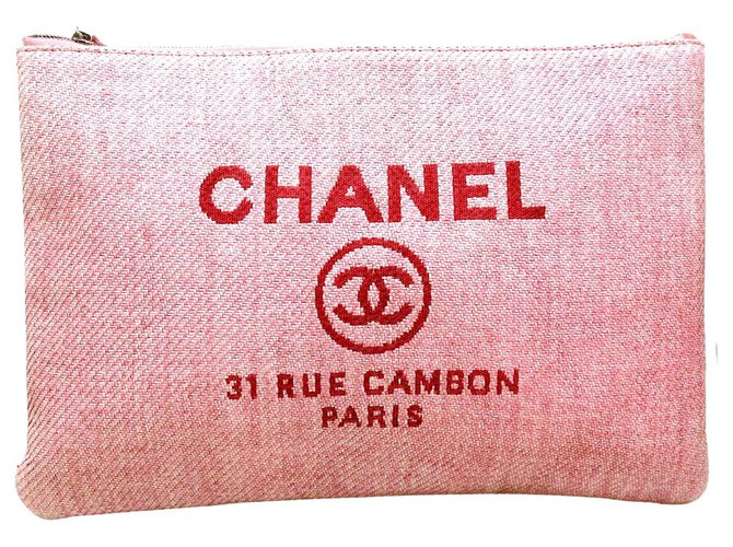 Pochette Chanel Rosa Sintetico  ref.313357