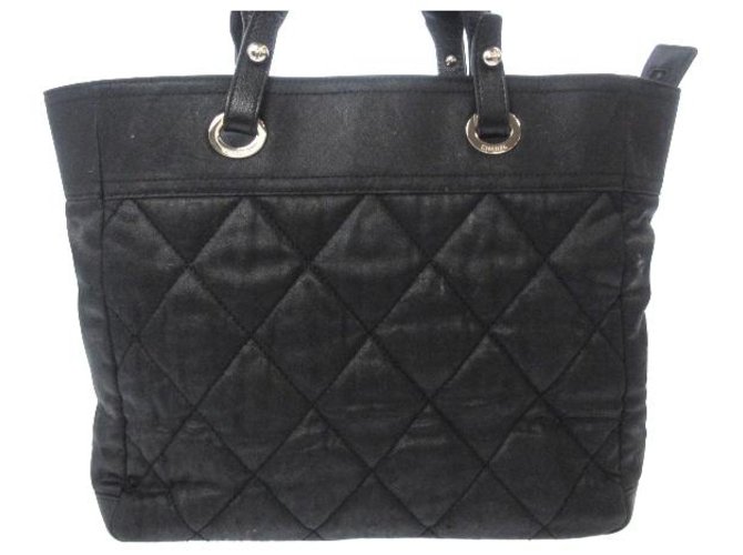 Chanel tote bag Black Cloth  ref.313367