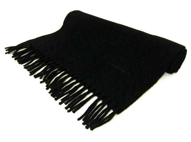 Chanel scarf Black Wool  ref.313496