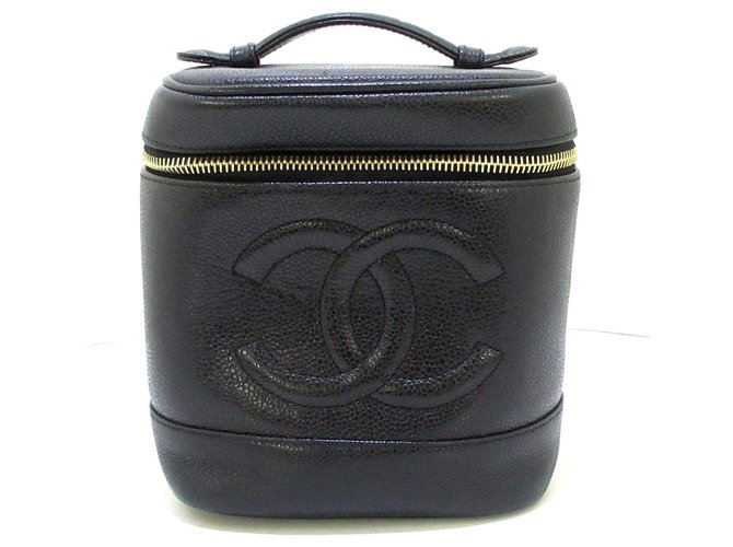 Chanel Vanity Black Leather  ref.313581