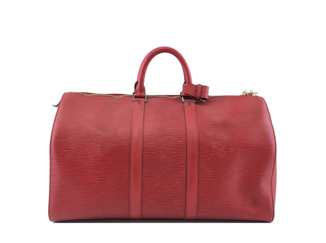 Louis Vuitton Red Epi Leather Keepall 45 Louis Vuitton