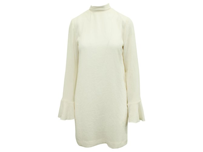 Iro Ivory Crepe Shift Dress White Cream 