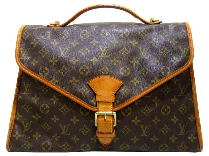 Louis Vuitton Brown Monogram Beverly Aktentasche GM Braun Dunkelbraun Leder Leinwand  ref.313880