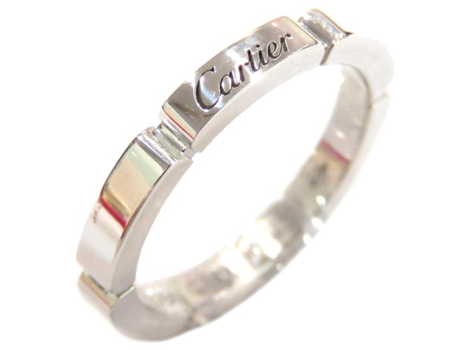 Anel de casamento Cartier Silver Maillon Panthere em ouro branco Prata Metal  ref.313974