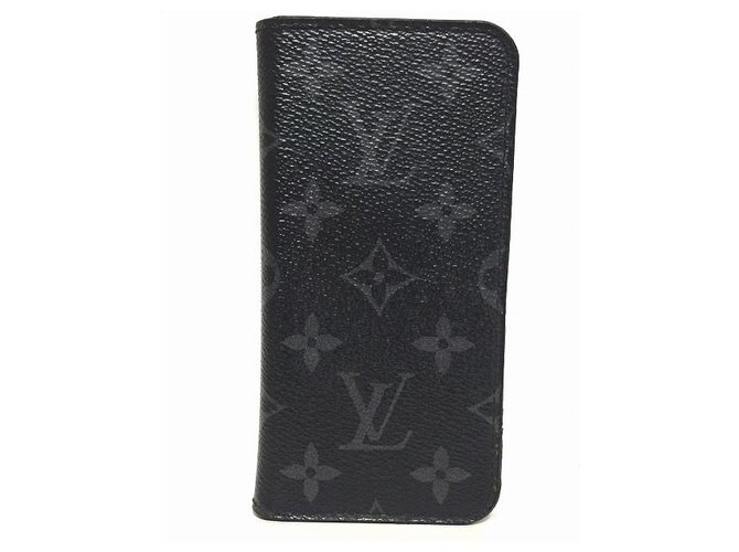 Louis Vuitton Black Monogram Eclipse Leather Xs Iphone Case Louis Vuitton
