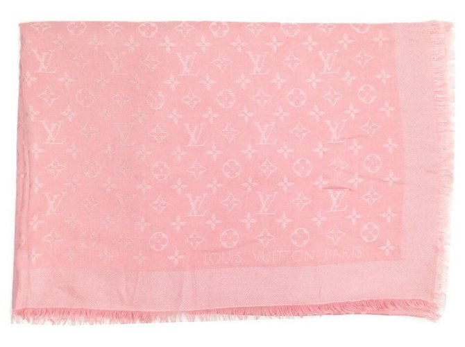 Louis Vuitton Scialle LV denim con monogramma Rosa Lana ref.466137 - Joli  Closet