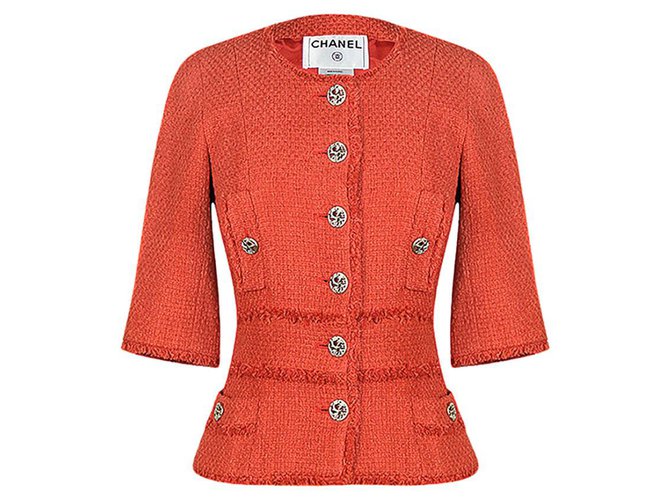 Chanel 6,7K$ Runway Tweed Jacket Coral  ref.314251