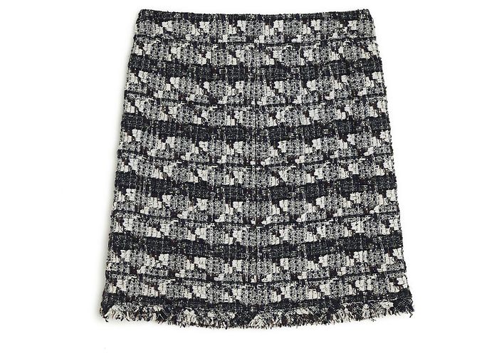 Chanel tweed 06DO GRANDE CENTRALE FR42 Nero Crudo