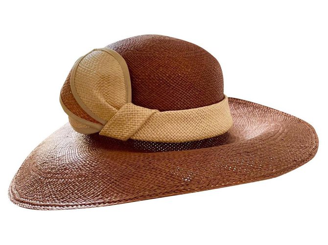 chocolate straw hat