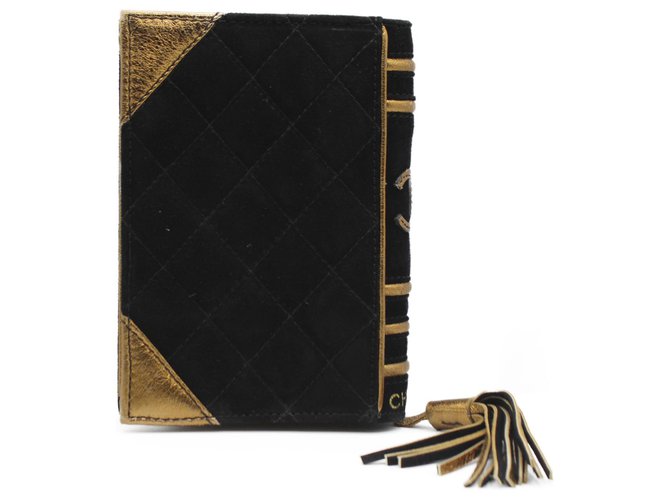 Chanel Bible Clutch Bag 2000's Black Velvet  ref.314540