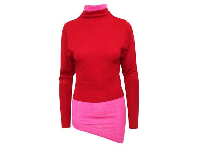 JW Anderson Bicolor Layered Sweater Wool  ref.314628