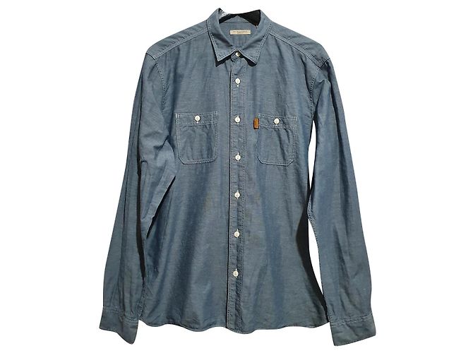 Camicia Burberry blu in cotone XL