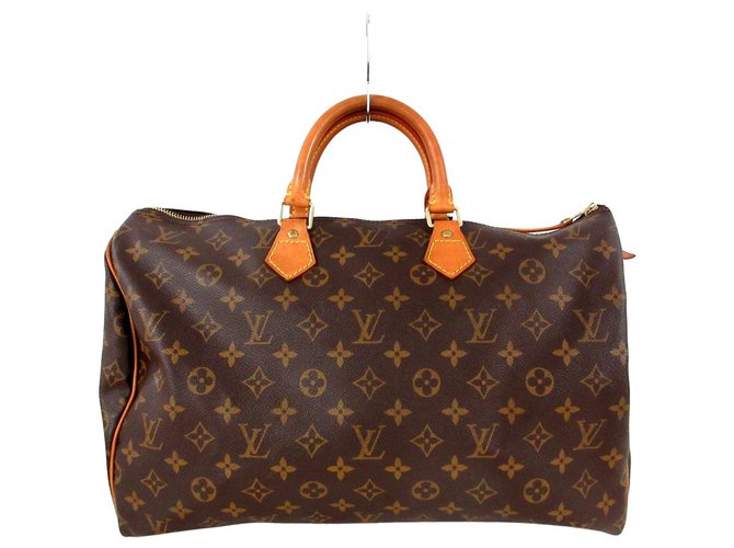 Louis Vuitton Speedy 40 Brown Cloth  ref.314799